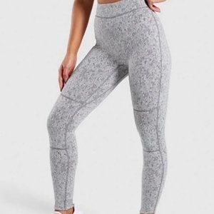 Gymshark Fleur Texture Leggings - Grey Marl